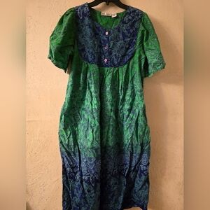 Green and Blue Women's Dress
